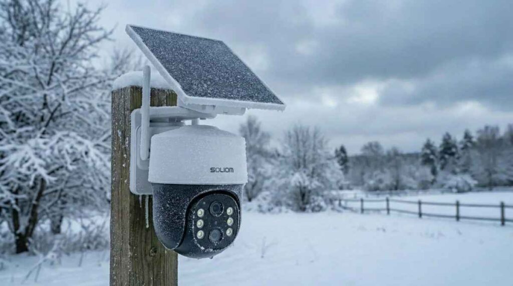 Real-World Winter Testing Methodology of solar camera outdoor