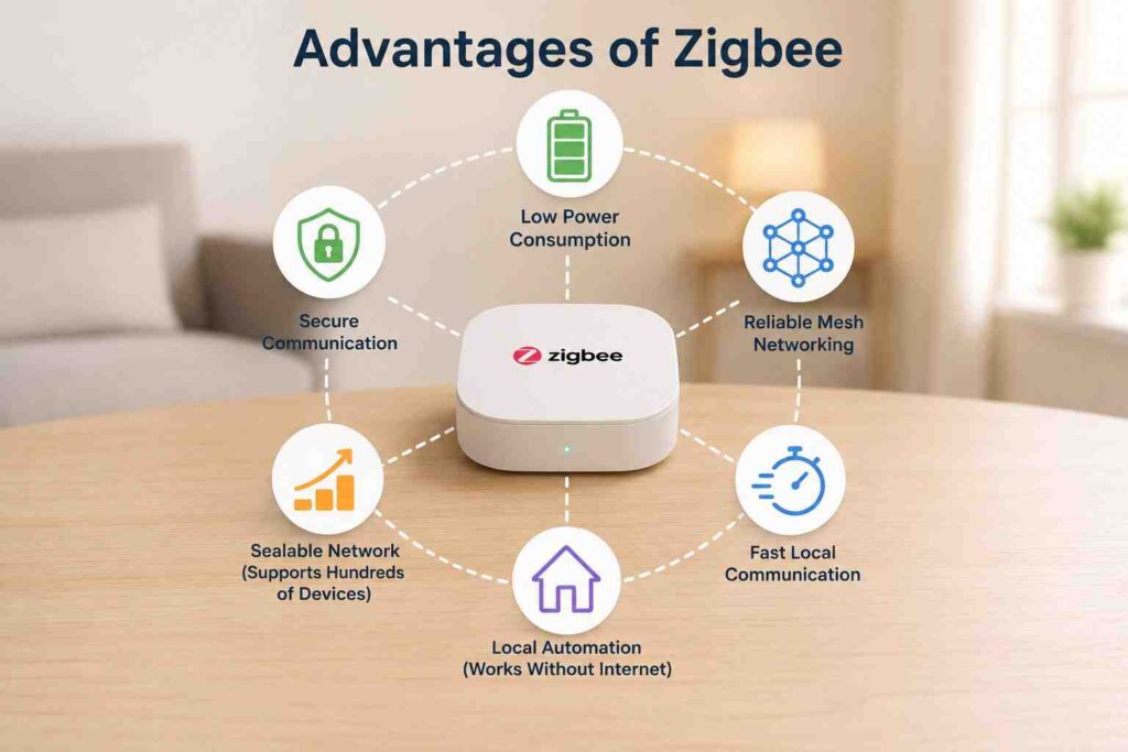 Advantages of Zigbee