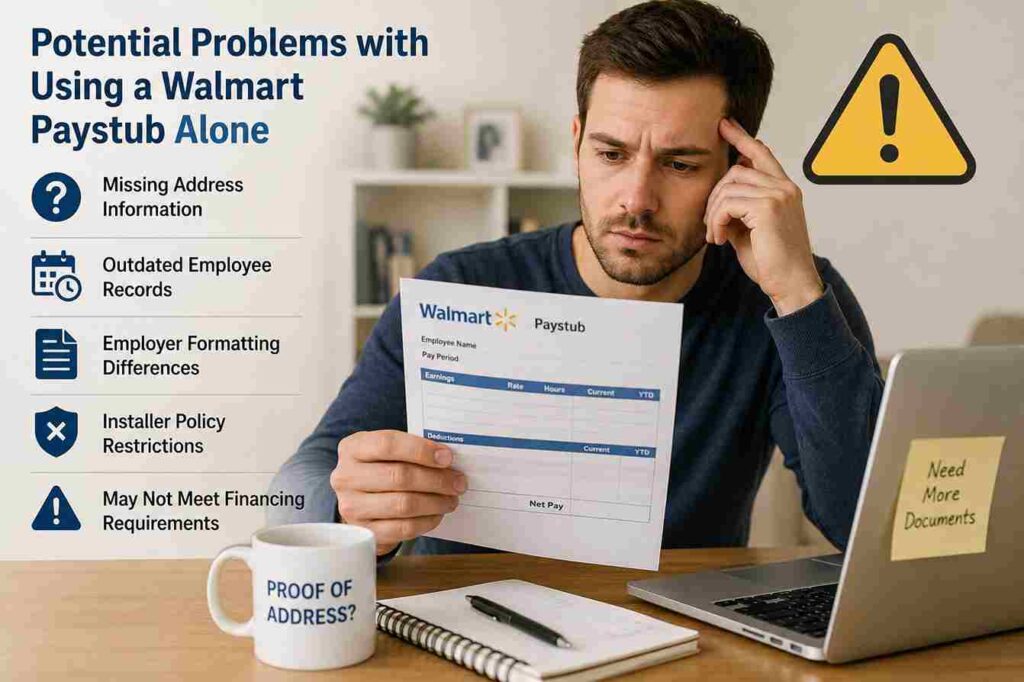 Potential Problems with Using a Walmart Paystub Alone