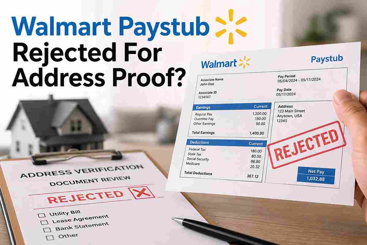 Walmart Paystub Rejected For Address Proof?